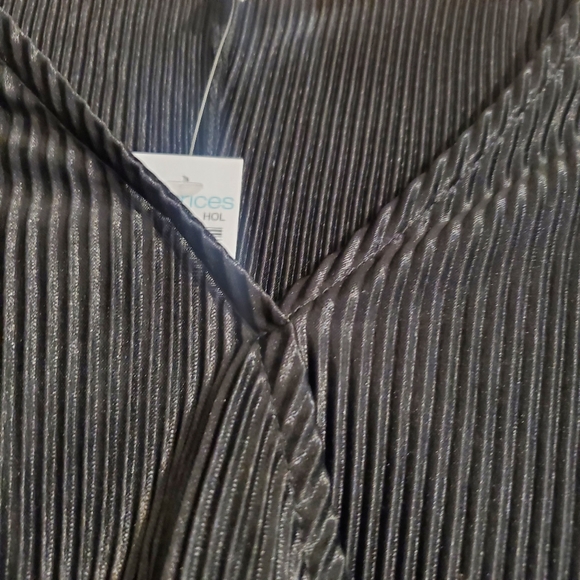 Plisse Faux Wrap Peplum Blouse - Picture 10 of 13